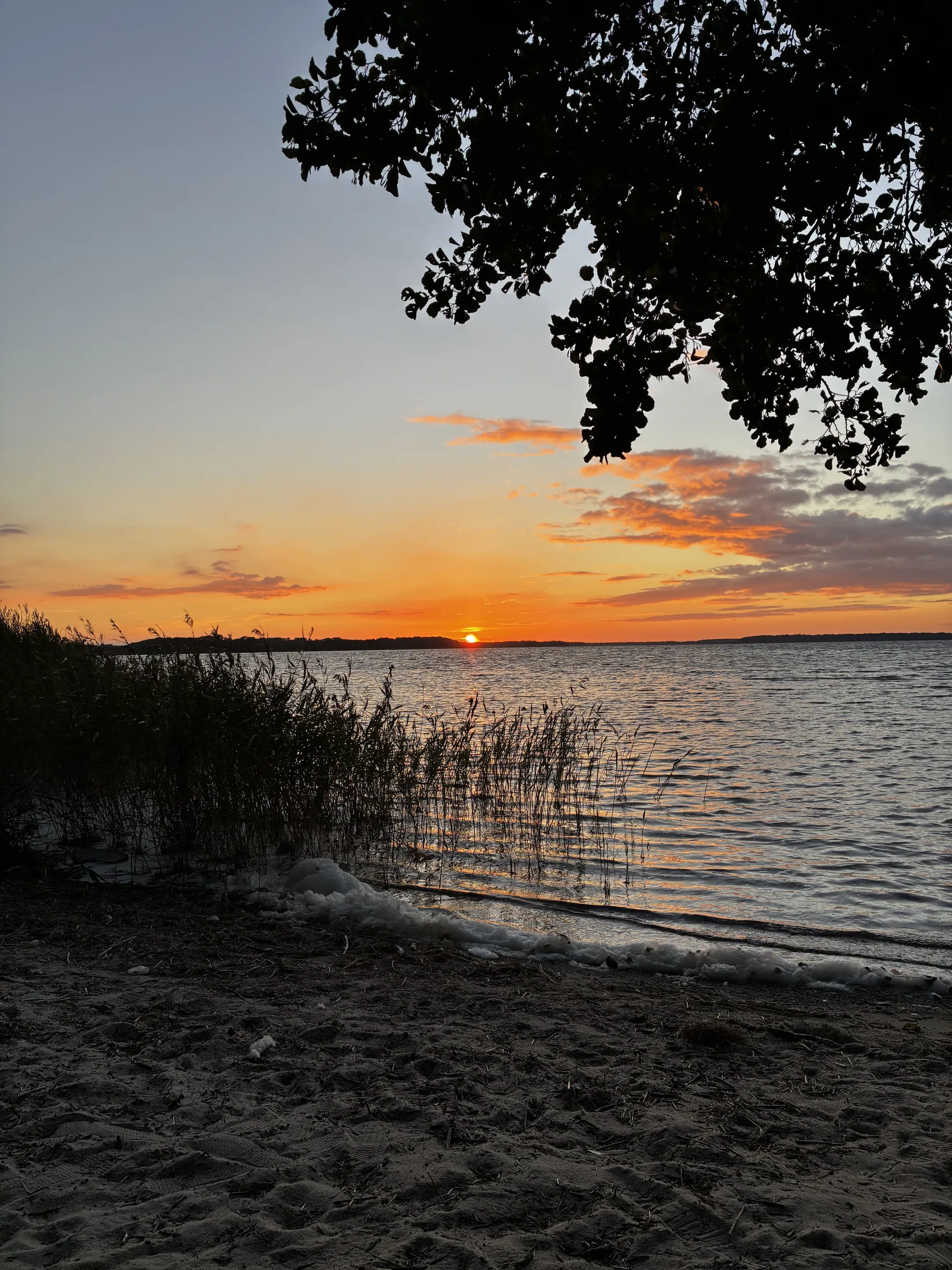 Sonnenuntergang über der Müritz bei Klink